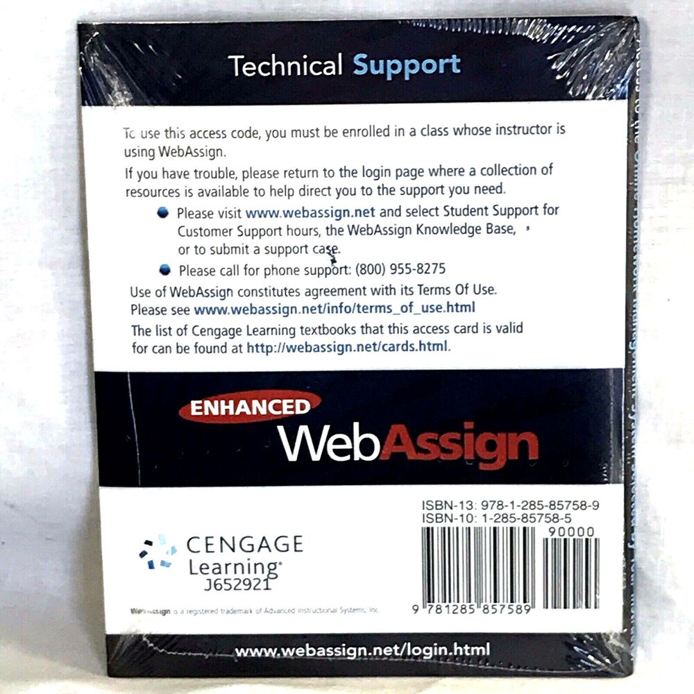 Enhanced WebAssign Applied Math Calculus Cengage Learning NEW Sealed Homework - Picture 6 of 11